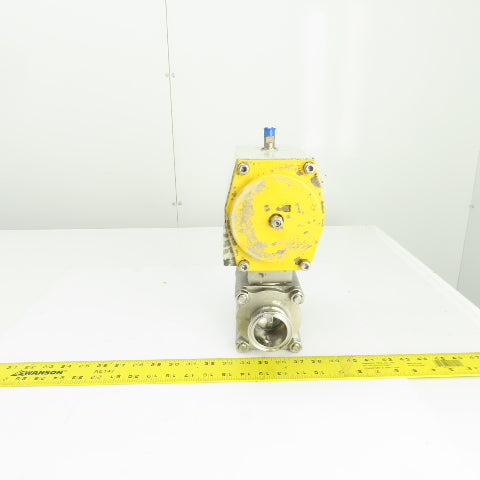 Sonic Torque ST90 Pneumatic Valve Actuator W/Sharpe CF3M Sanitary Valve 120PSI