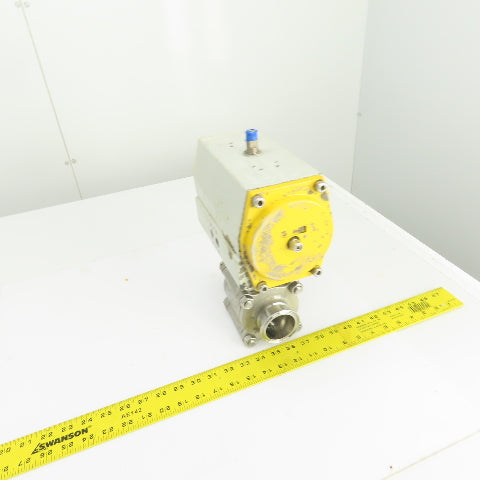 Sonic Torque ST90 Pneumatic Valve Actuator W/Sharpe CF3M Sanitary Valve 120PSI