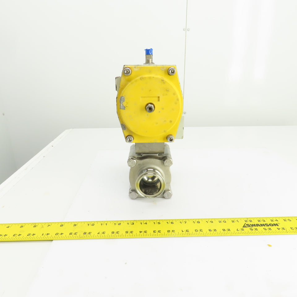 Sonic Torque ST90 Pneumatic Valve Actuator W/Sharpe CF3M Sanitary Valve 120PSI