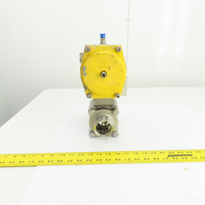 Sonic Torque ST90 Pneumatic Valve Actuator W/Sharpe CF3M Sanitary Valve 120PSI