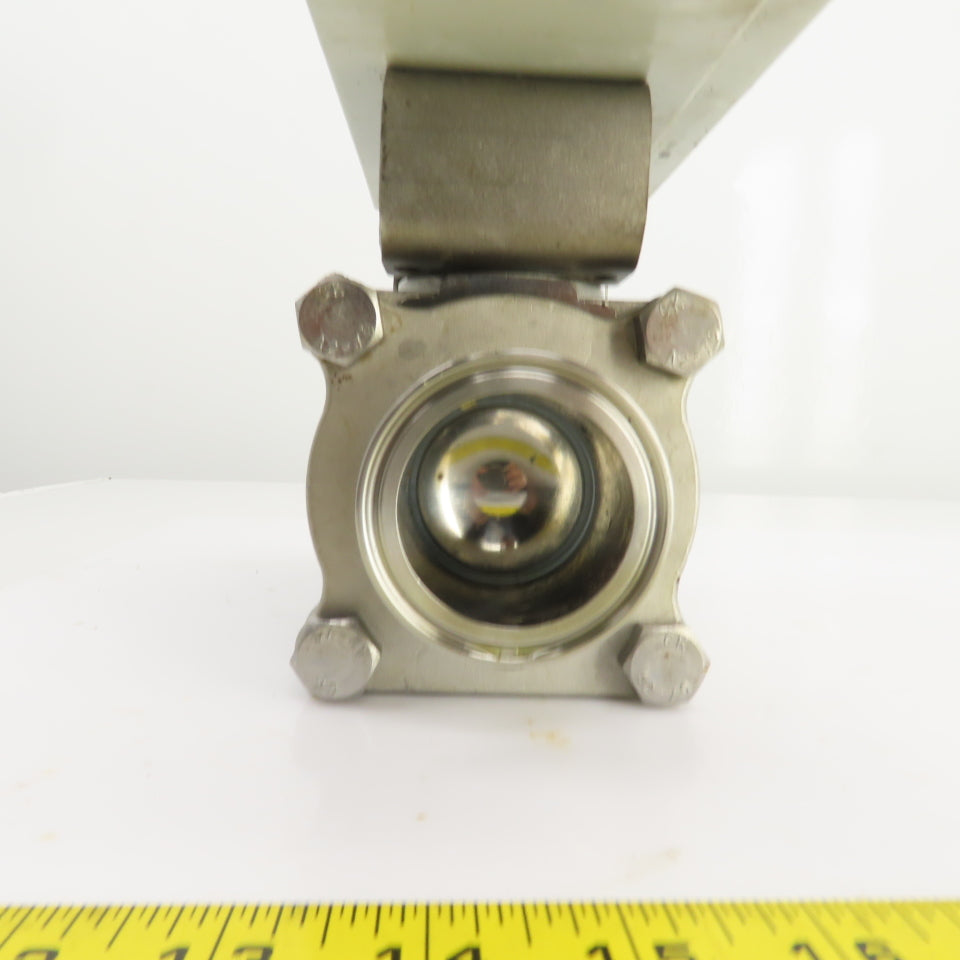 Sonic Torque ST90 Pneumatic Valve Actuator W/Sharpe CF3M Sanitary Valve 120PSI