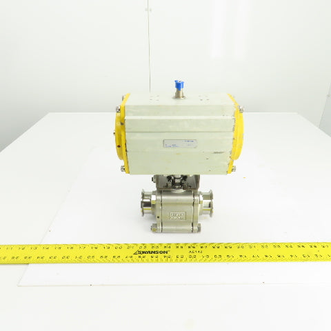 Sonic Torque ST90 Pneumatic Valve Actuator W/Sharpe CF3M Sanitary Valve 120PSI
