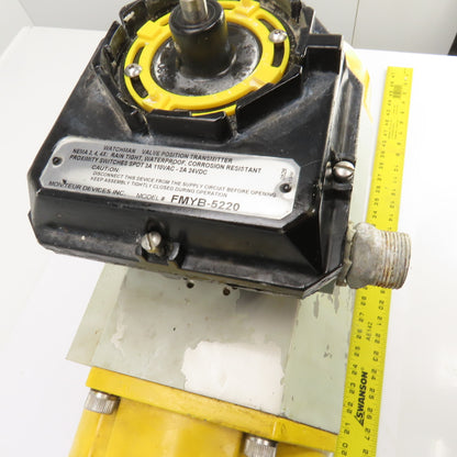 Sonic Torque Pneumatic Valve Actuator W/Sharpe 3 Way Sanitary Valve & FMYB-5220
