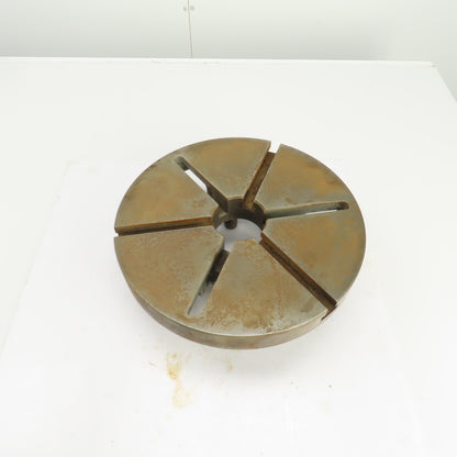 D1-8 Camlock 6 Pin Lathe Spindle Mounting Plate 15" OD W/1-1/4" T-Slots
