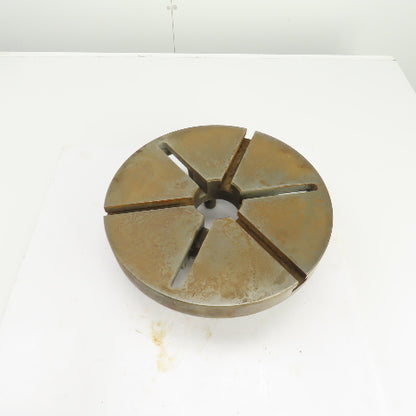 D1-8 Camlock 6 Pin Lathe Spindle Mounting Plate 15" OD W/1-1/4" T-Slots