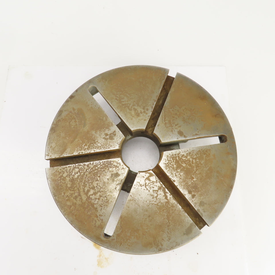 D1-8 Camlock 6 Pin Lathe Spindle Mounting Plate 15" OD W/1-1/4" T-Slots