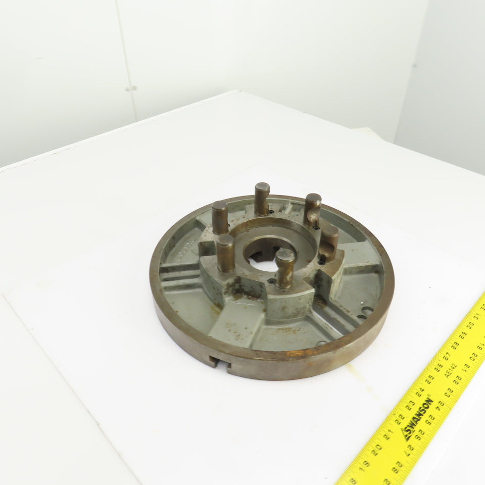 D1-8 Camlock 6 Pin Lathe Spindle Mounting Plate 15" OD W/1-1/4" T-Slots