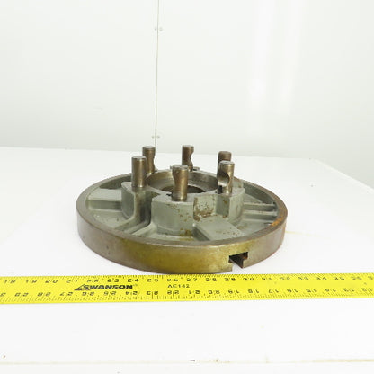 D1-8 Camlock 6 Pin Lathe Spindle Mounting Plate 15" OD W/1-1/4" T-Slots