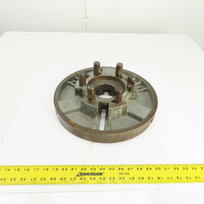 D1-8 Camlock 6 Pin Lathe Spindle Mounting Plate 15" OD W/1-1/4" T-Slots