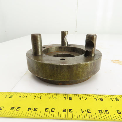 D1-5 Camlock 3 Pin Lathe Spindle Mounting Plate 7-1/8" OD W/	Thru Hole 2.345