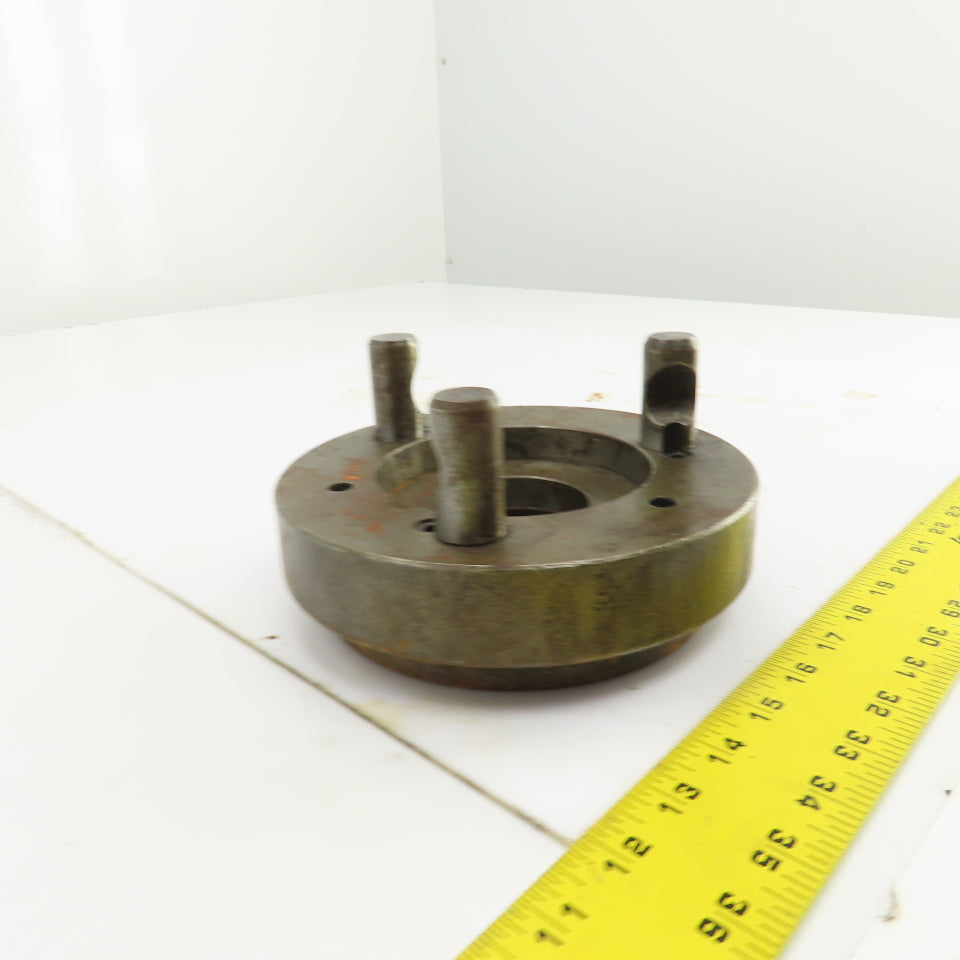 D1-5 Camlock 3 Pin Lathe Spindle Mounting Plate 7-1/8" OD W/	Thru Hole 2.345
