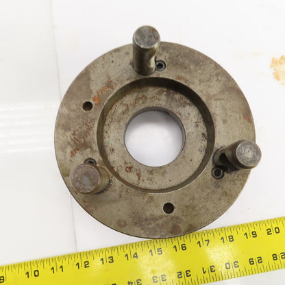 D1-5 Camlock 3 Pin Lathe Spindle Mounting Plate 7-1/8" OD W/	Thru Hole 2.345