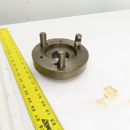 D1-5 Camlock 3 Pin Lathe Spindle Mounting Plate 7-1/8" OD W/	Thru Hole 2.345