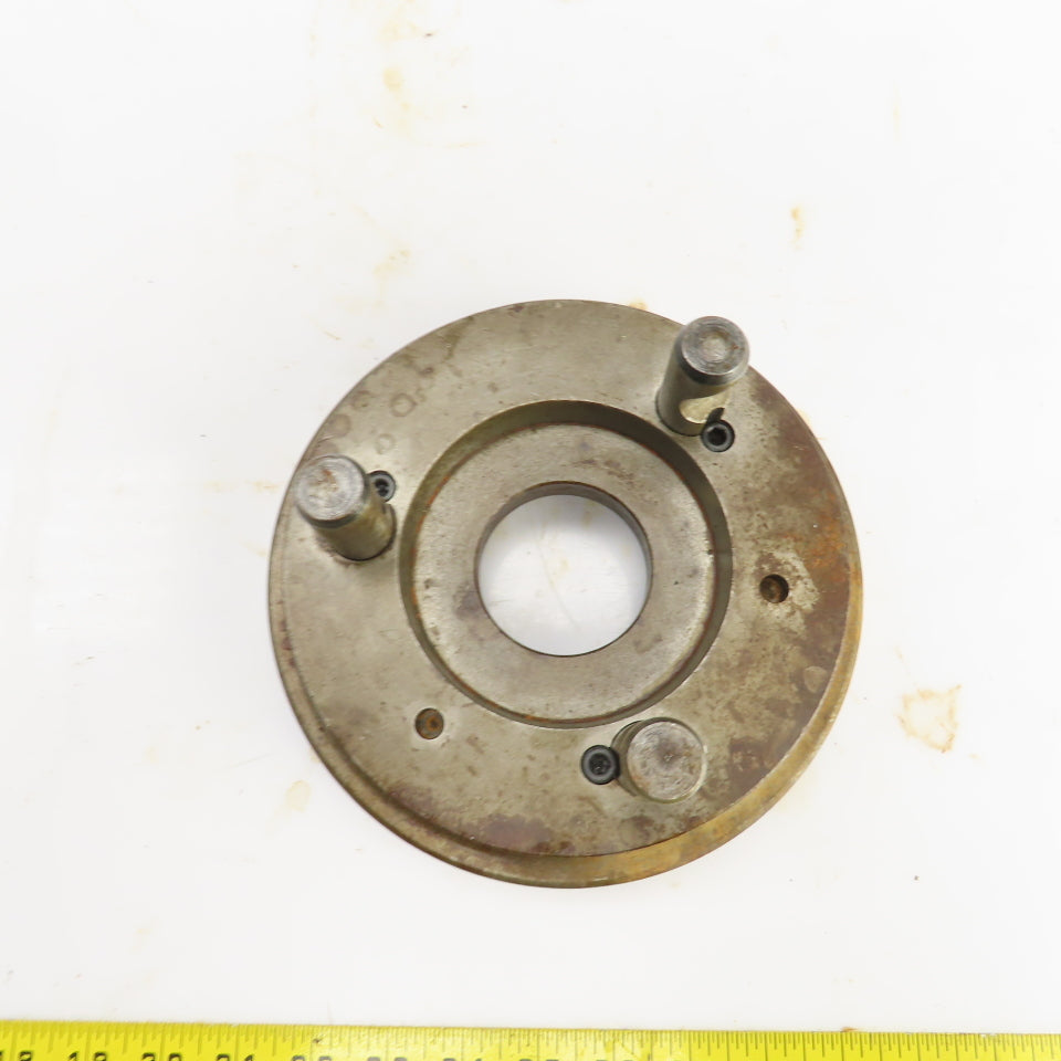D1-5 Camlock 3 Pin Lathe Spindle Mounting Plate 8" OD W/	Thru Hole 2.345