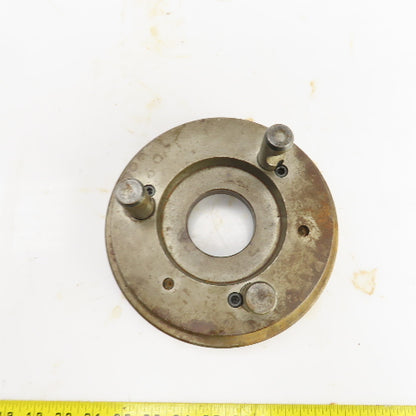 D1-5 Camlock 3 Pin Lathe Spindle Mounting Plate 8" OD W/	Thru Hole 2.345