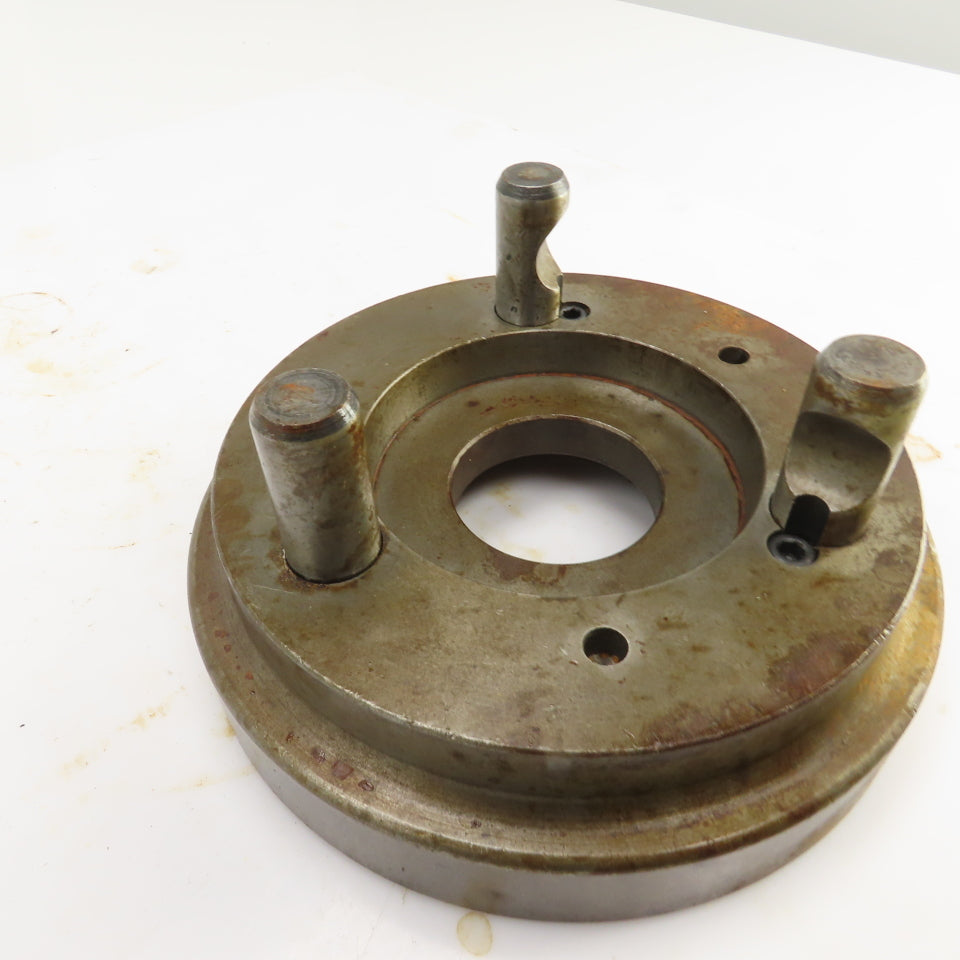 D1-5 Camlock 3 Pin Lathe Spindle Mounting Plate 8" OD W/	Thru Hole 2.345