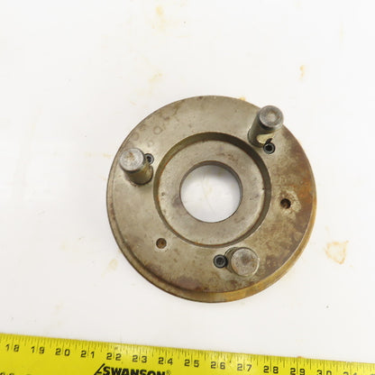 D1-5 Camlock 3 Pin Lathe Spindle Mounting Plate 8" OD W/	Thru Hole 2.345