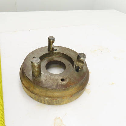 D1-5 Camlock 3 Pin Lathe Spindle Mounting Plate 8" OD W/	Thru Hole 2.345