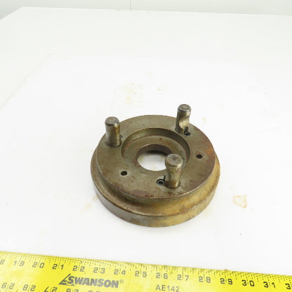 D1-5 Camlock 3 Pin Lathe Spindle Mounting Plate 8" OD W/	Thru Hole 2.345