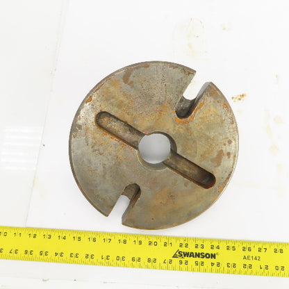 2 Pin 7/8" Camlock Mounting Plate 10" OD 2" Thru Hole 7-1/8" Inner Ring