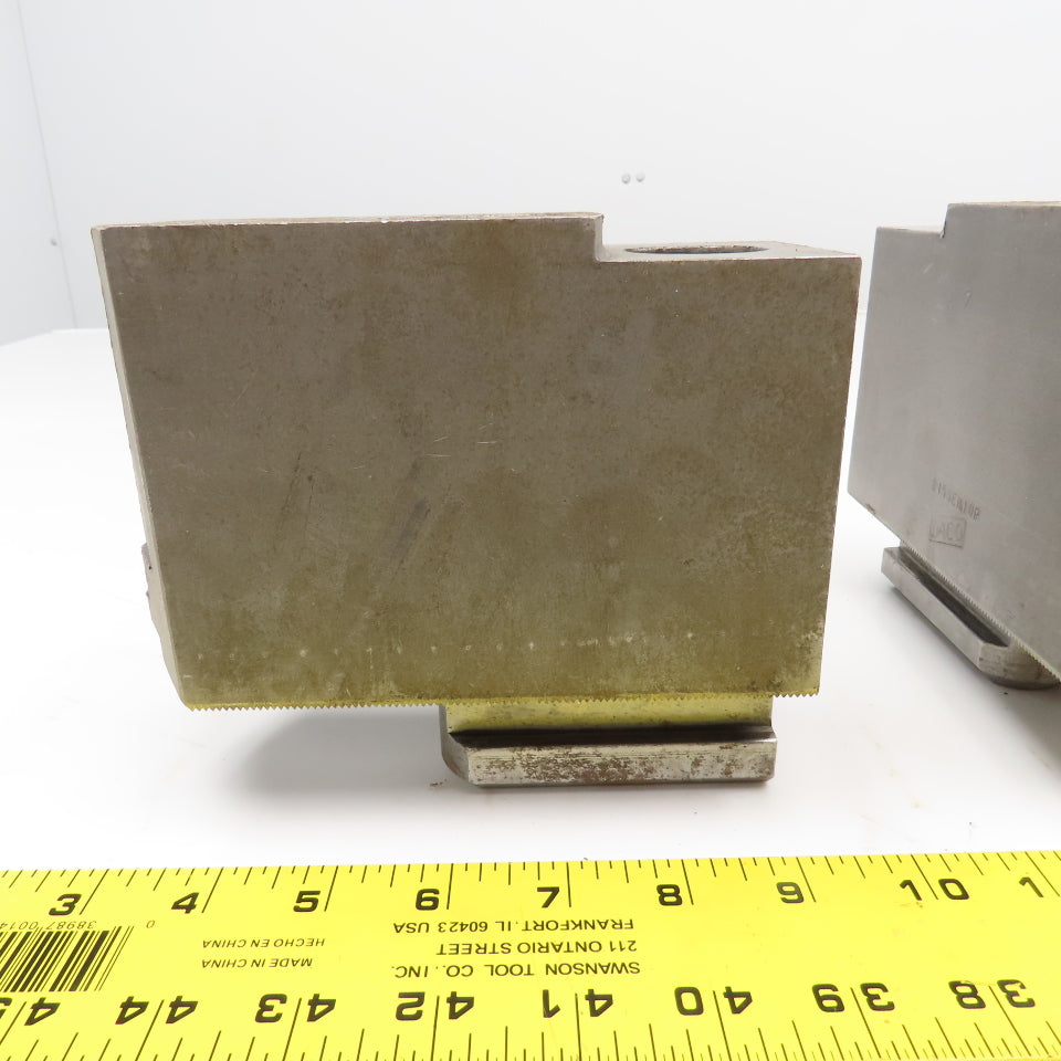 Daco D15SEH10P Workholding Soft Jaws Serrated Key 2-1/2" x 6-1/2" x 4" Set Of 3