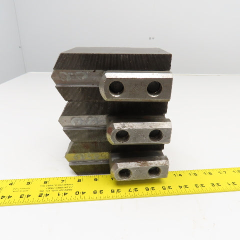 Daco D15SEH10P Workholding Soft Jaws Serrated Key 2-1/2" x 6-1/2" x 4" Set Of 3