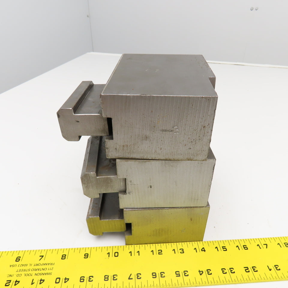 Daco D15SEH10P Workholding Soft Jaws Serrated Key 2-1/2" x 6-1/2" x 4" Set Of 3