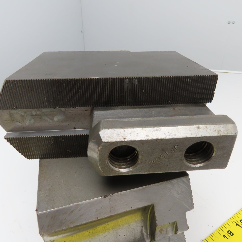 Daco D15SEH10P Workholding Soft Jaws Serrated Key 2-1/2" x 6-1/2" x 4" Set Of 3