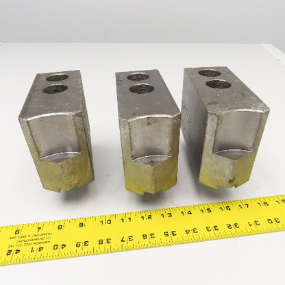Daco D15SEH10P Workholding Soft Jaws Serrated Key 2-1/2" x 6-1/2" x 4" Set Of 3