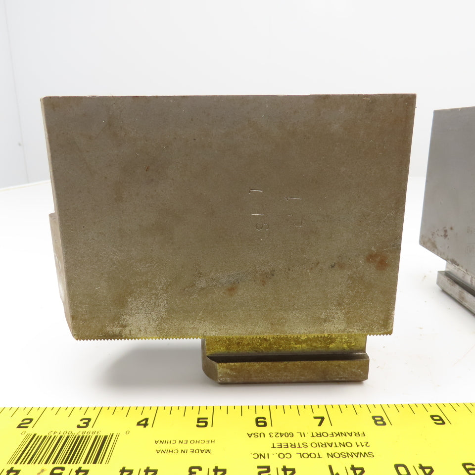 Daco D15SEH10P Workholding Soft Jaws Serrated Key 2-1/2" x 6-1/2" x 4" Set Of 3