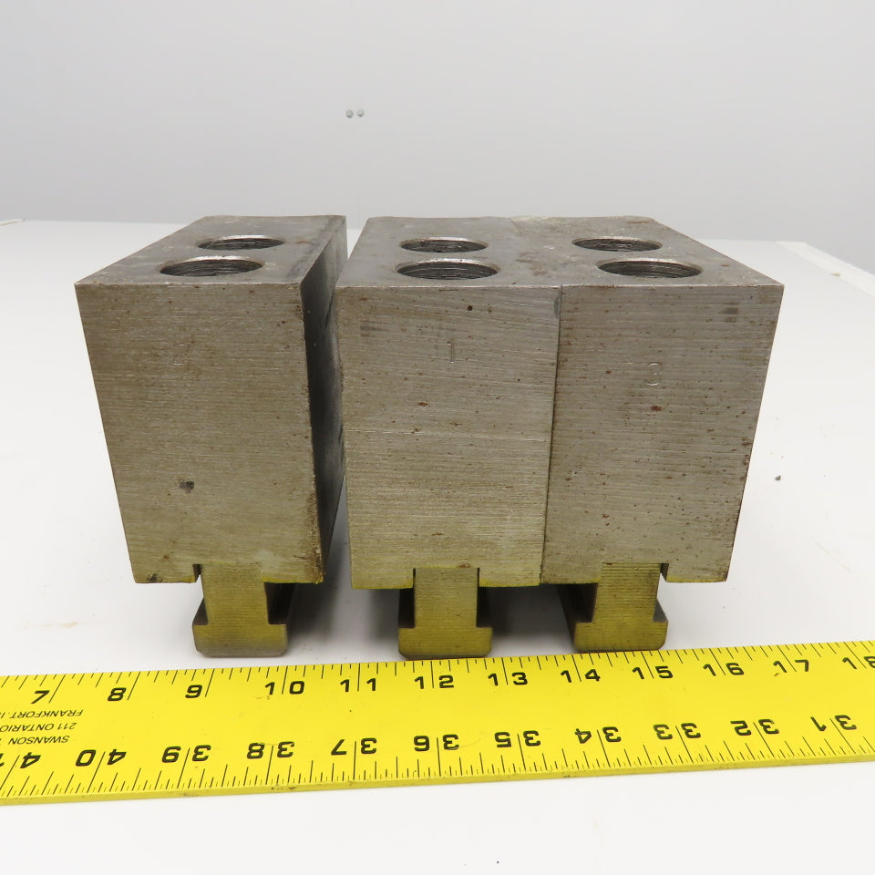 Daco D15SEH10P Workholding Soft Jaws Serrated Key 2-1/2" x 6-1/2" x 4" Set Of 3
