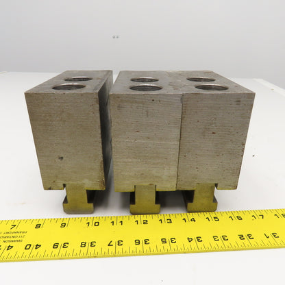 Daco D15SEH10P Workholding Soft Jaws Serrated Key 2-1/2" x 6-1/2" x 4" Set Of 3