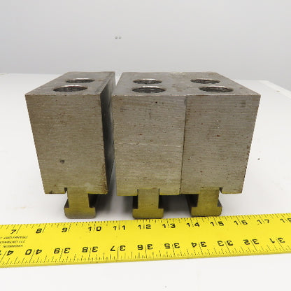 Daco D15SEH10P Workholding Soft Jaws Serrated Key 2-1/2" x 6-1/2" x 4" Set Of 3