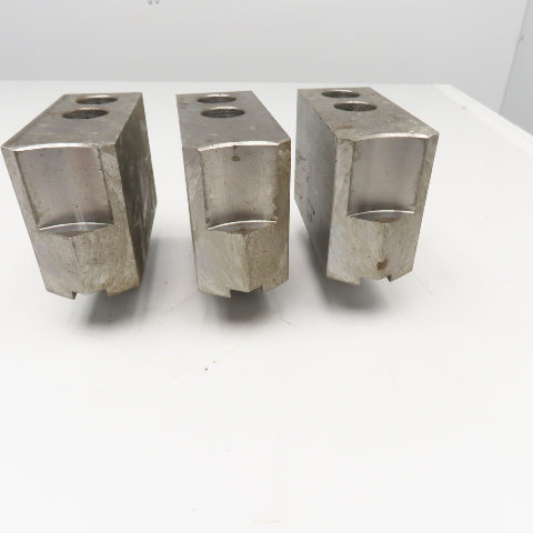 Daco D15SEH10P Workholding Soft Jaws Serrated Key 2-1/2" x 6-1/2" x 4" Set Of 3