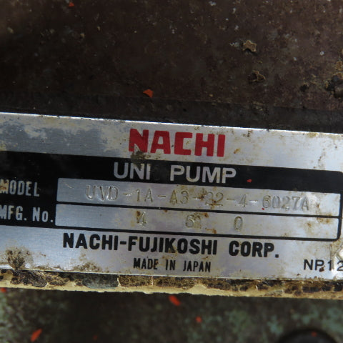 Nachi VDR-1B-1A3-E22 11 Gallon 2.2kW Hydraulic Power Unit 200-220V 3PH 7.9GPM