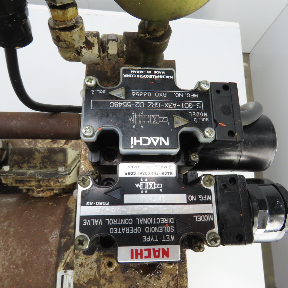 Nachi VDR-1B-1A3-E22 11 Gallon 2.2kW Hydraulic Power Unit 200-220V 3PH 7.9GPM