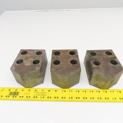 4-1/4"x 5-5/8"x 3-1/4" Tall Lathe Chuck Soft Jaws Lot Of 3