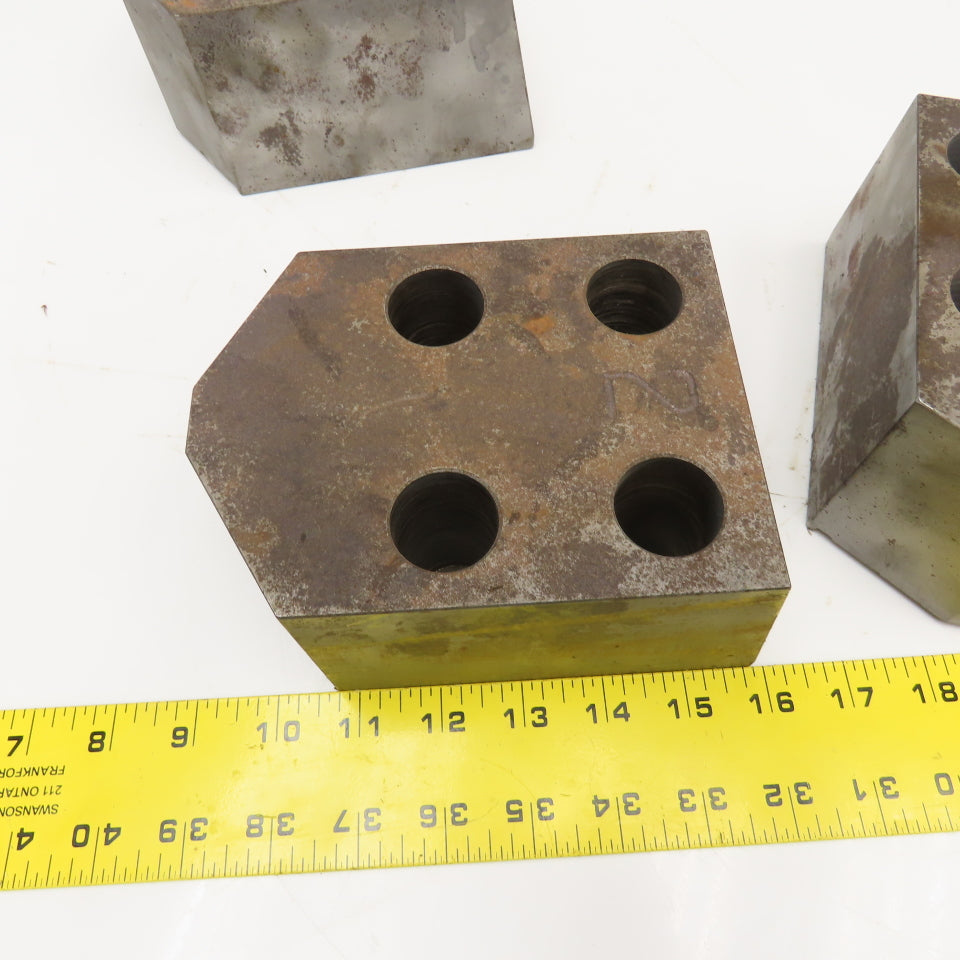4-1/4"x 5-5/8"x 3-1/4" Tall Lathe Chuck Soft Jaws Lot Of 3
