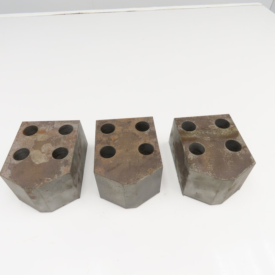 4-1/4"x 5-5/8"x 3-1/4" Tall Lathe Chuck Soft Jaws Lot Of 3