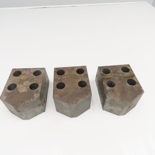 4-1/4"x 5-5/8"x 3-1/4" Tall Lathe Chuck Soft Jaws Lot Of 3