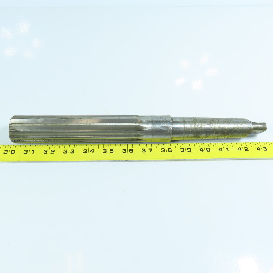 MR & T Co 1-7/16" Chucking Reamer Straight 10 Flute MT4 Shank 6-3/8" LOC 13" OAL