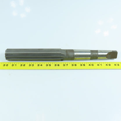 MR & T Co 1-7/16" Chucking Reamer Straight 10 Flute MT4 Shank 6-3/8" LOC 13" OAL