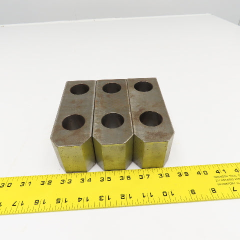 Dillon 5-3/4" x 2" x 2-1/4" Tall Non Serrated Key Soft Jaws Lot Of 3