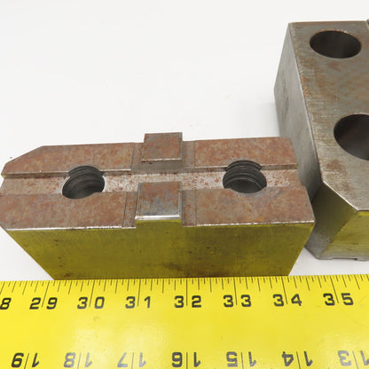 Dillon 5-3/4" x 2" x 2-1/4" Tall Non Serrated Key Soft Jaws Lot Of 3