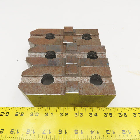 Dillon 5-3/4" x 2" x 2-1/4" Tall Non Serrated Key Soft Jaws Lot Of 3