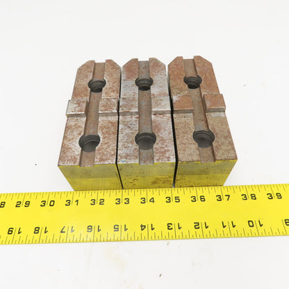Dillon 5-3/4" x 2" x 2-1/4" Tall Non Serrated Key Soft Jaws Lot Of 3