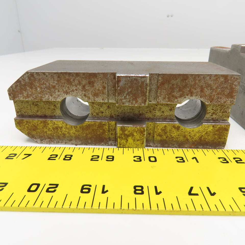 Dillon 5-3/4" x 2" x 2-1/4" Tall Non Serrated Key Soft Jaws Lot Of 3