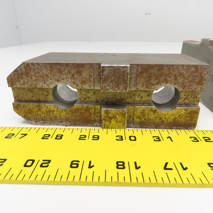Dillon 5-3/4" x 2" x 2-1/4" Tall Non Serrated Key Soft Jaws Lot Of 3