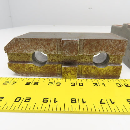 Dillon 5-3/4" x 2" x 2-1/4" Tall Non Serrated Key Soft Jaws Lot Of 3