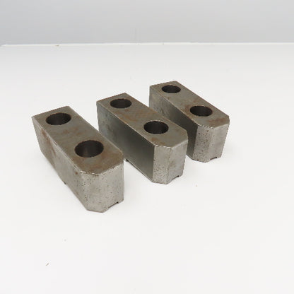 Dillon 5-3/4" x 2" x 2-1/4" Tall Non Serrated Key Soft Jaws Lot Of 3